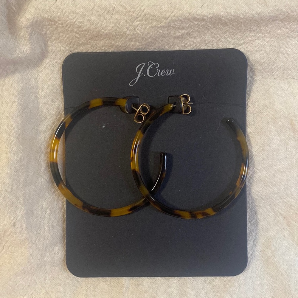 J.Crew Tortoise Hoop Earrings